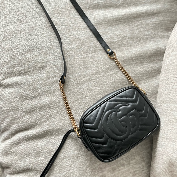 Gucci Leather GG Marmont Mattelassé Mini Bag (448065 - DTD1T) - Picture 7 of 17